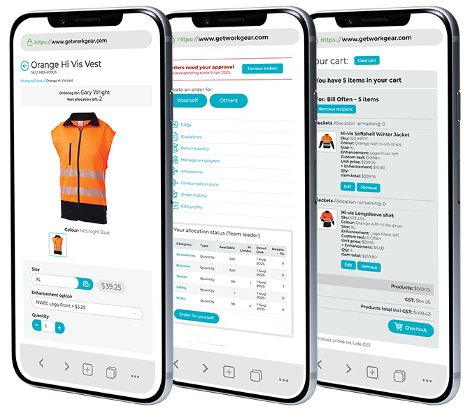 Order your uniforms on your phone